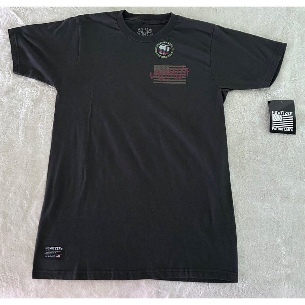 Howitzer Valhalla Graphic T-Shirt Black Short Sleeve Mens S 100% Cotton Patrioti